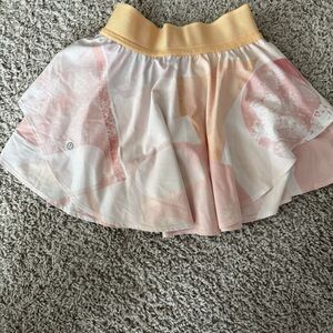 Lululemon Court Rival High Rise HR Tennis Skirt Sz 0 Pink GGLM Multicolor